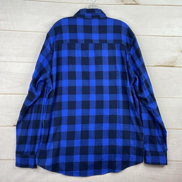 Stormtech Performance Flannel Shirt Mens XL Buffalo Plaid Blue Lumberjack Winter - Picture 12 of 12